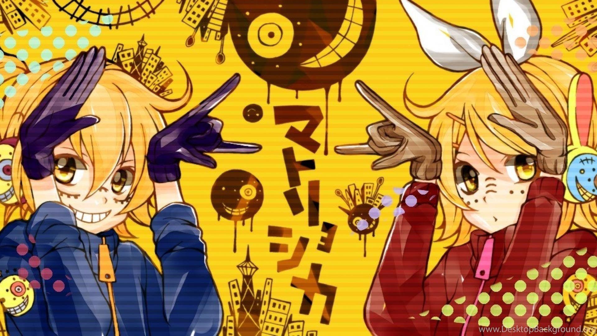 1920x1080 Vocaloid Kagamine Rin Len Matryoshka Wallpaper Desktop Background