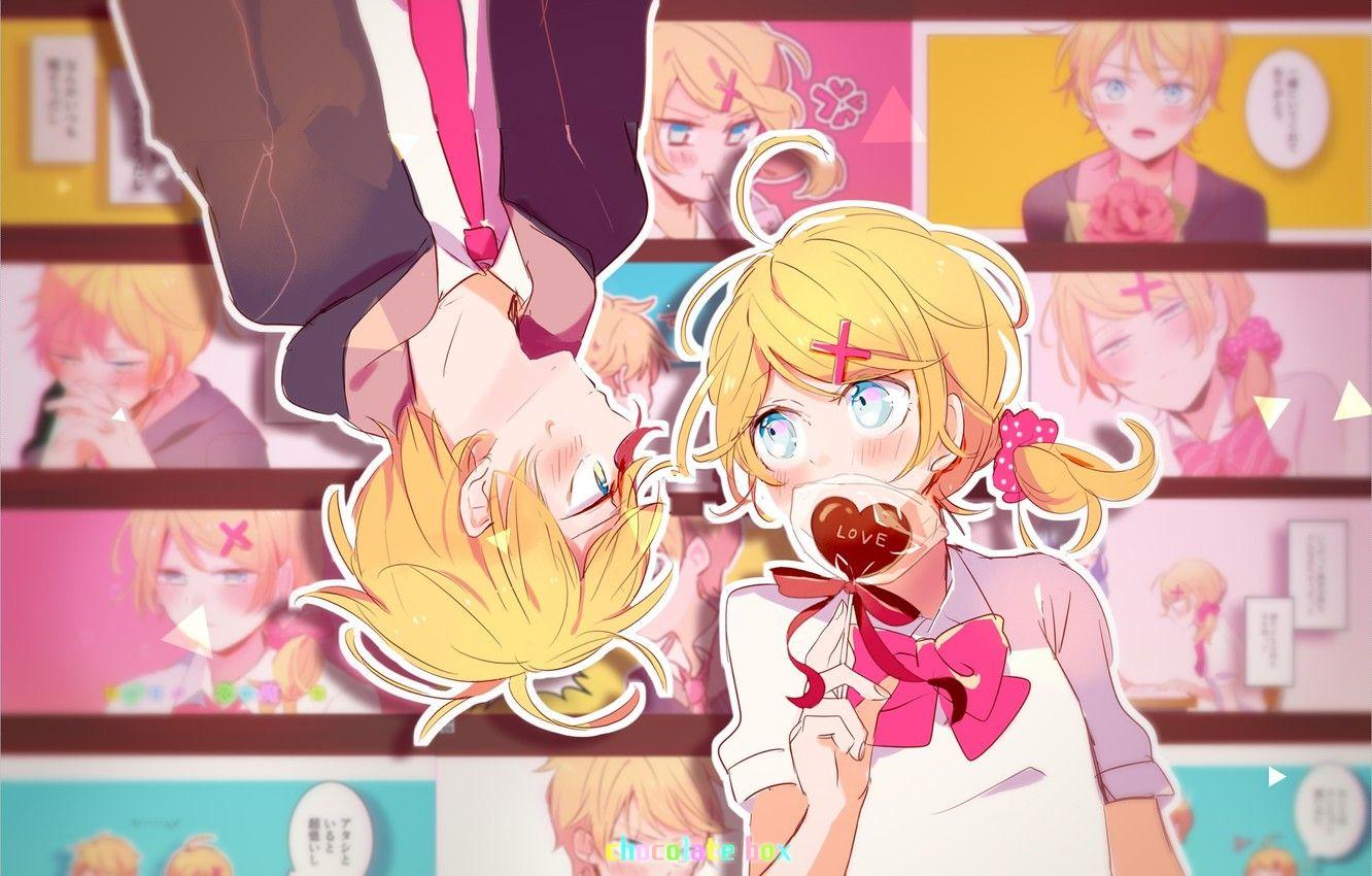 1332x850 Wallpaper anime, art, vocaloid, two, kagamine rin, kagamine len image for desktop, section прочее