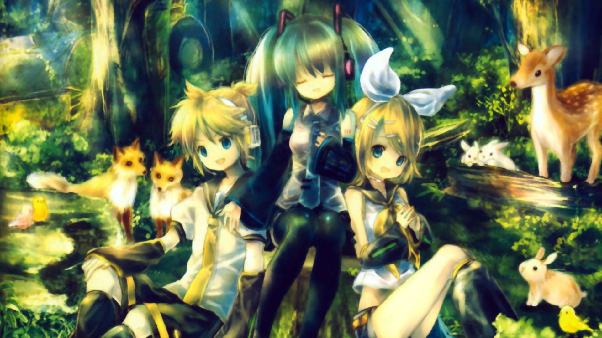 1920x1080 Miku Hatsune Miku Len Rin Kagamine Len Kagamine Rin Kagamine Y Miku Hatsune Wallpaper & Background Download
