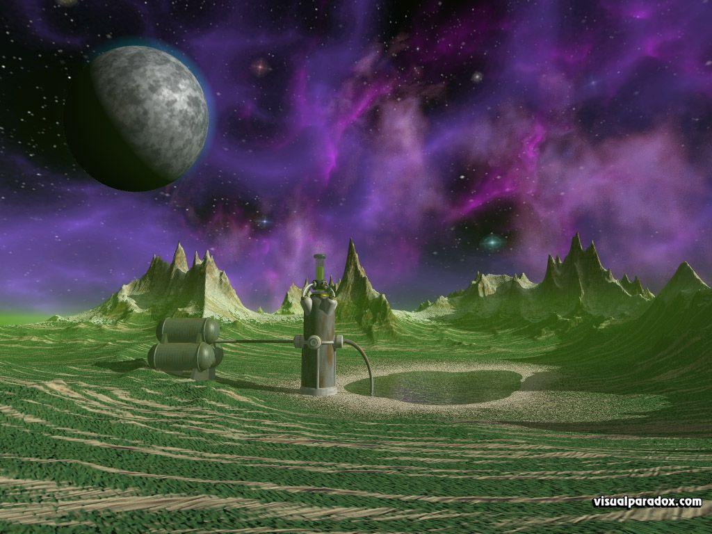 1024x768 Free 3D Wallpaper 'Pump Station' 1024x768