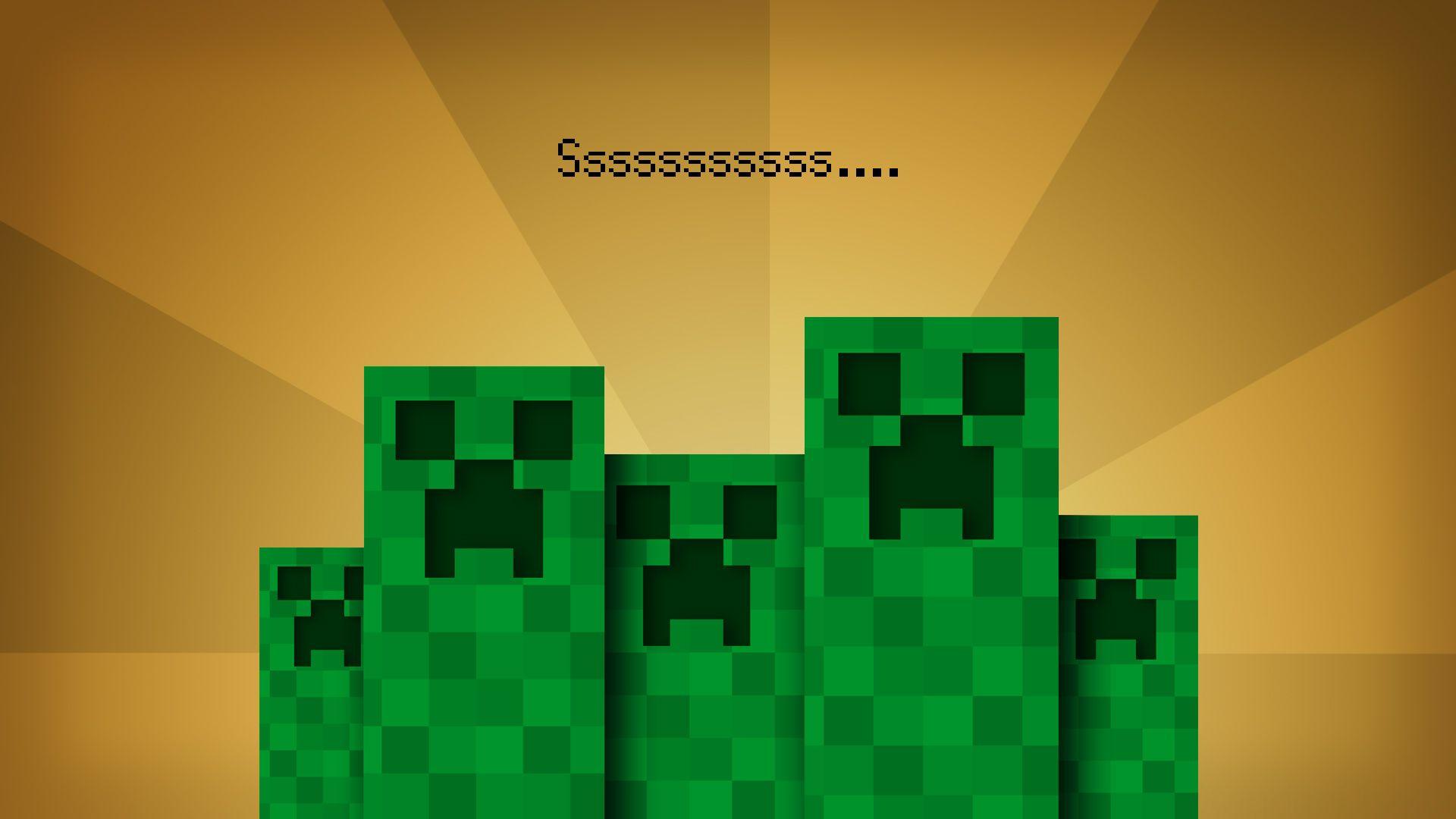 1920x1080 Download Wallpaper Minecraft Creeper Face
