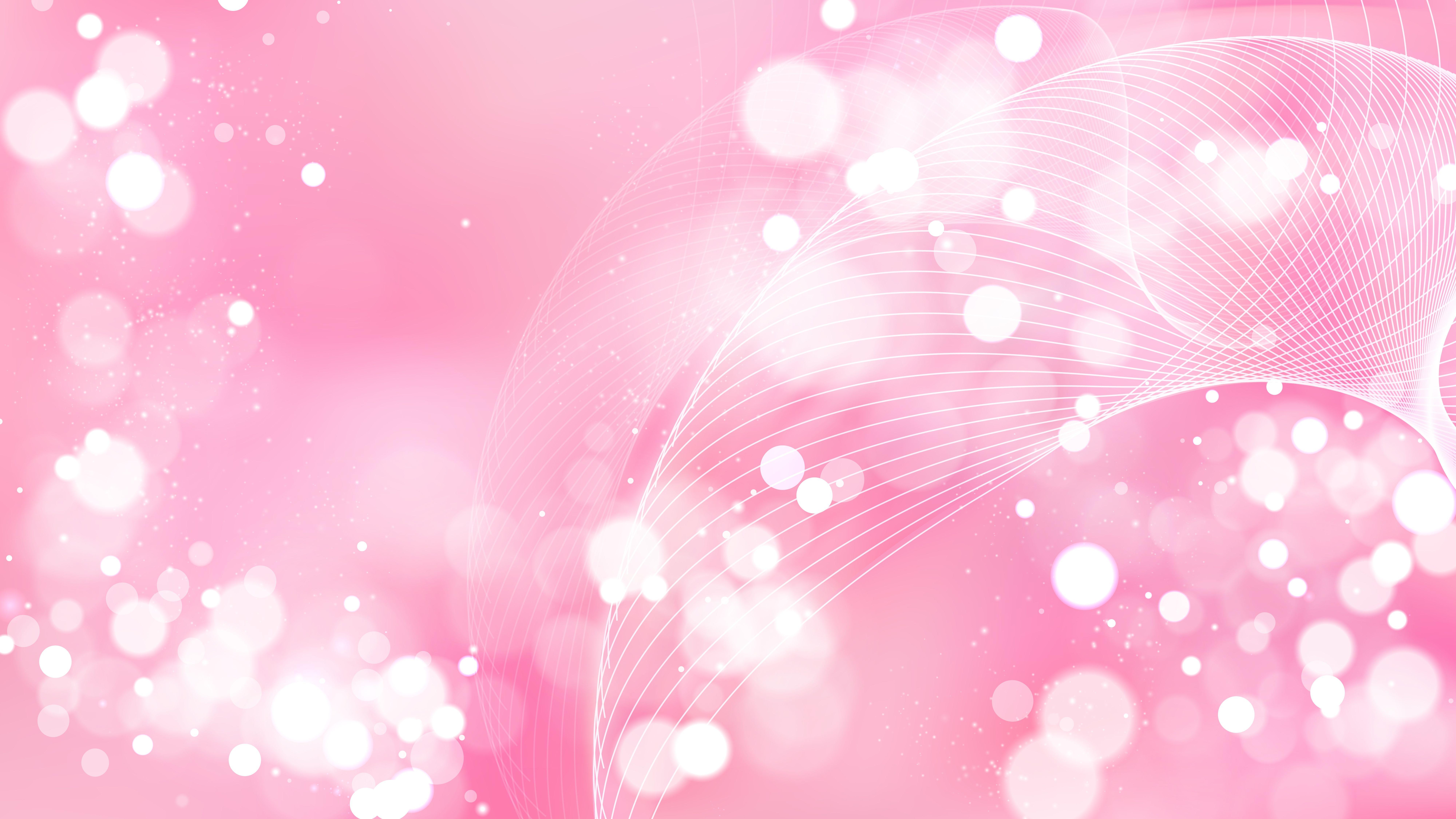 8000x4500 Free Abstract Pastel Pink Bokeh Lights Background Design