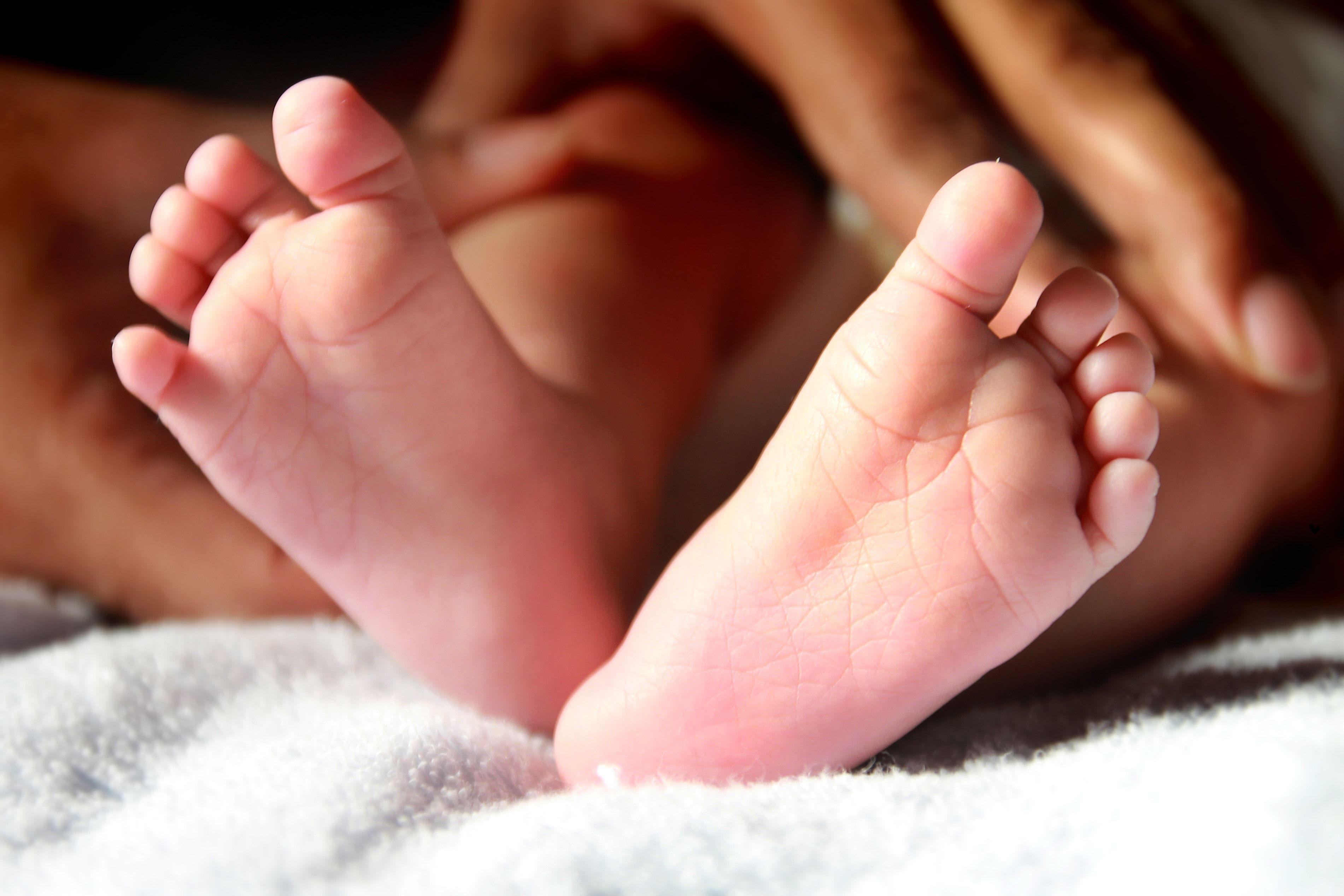 3803x2535 baby foot and hand free image