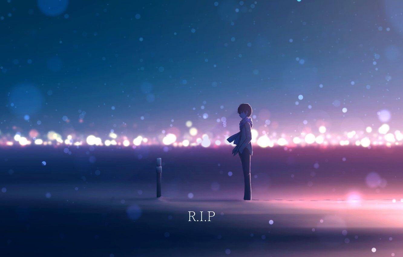 1332x850 Wallpaper snow, Cross, guy, R.I.P image for desktop, section арт