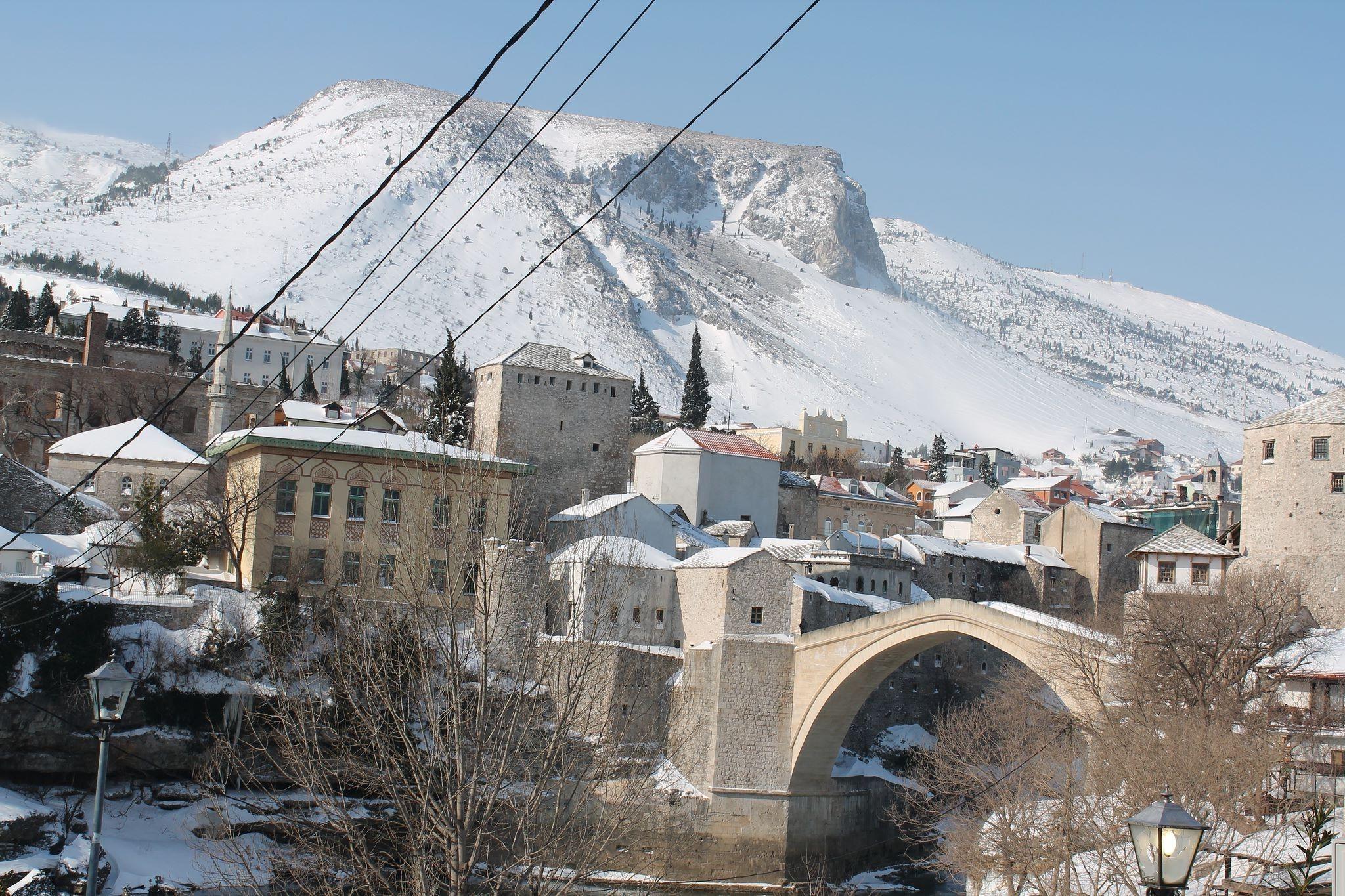 2048x1365 Mostar, Old Bridge, Winter, Snow, Ottoman Empire, Ottoman, Mosque, Bosnia And Herzegovina, River, Neretva Wallpaper HD / Desktop and Mobile Background