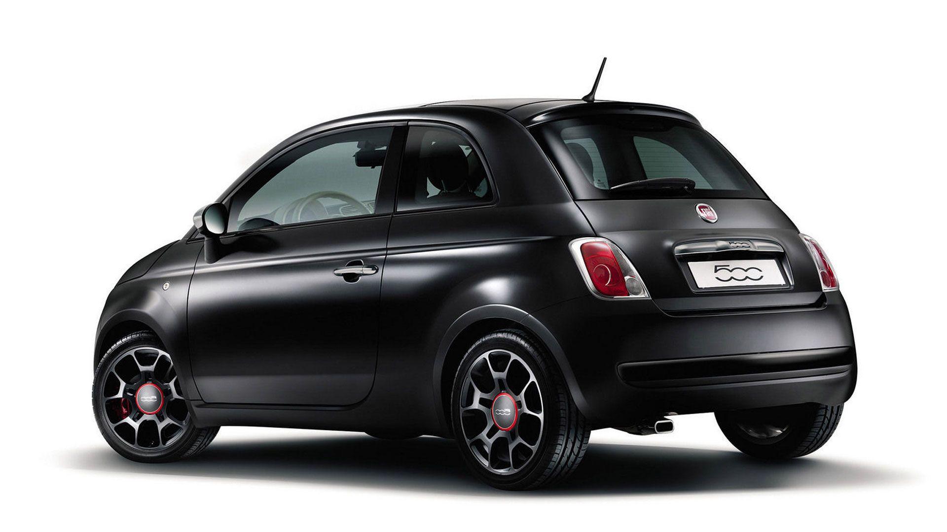 1920x1080 Fiat 500 E Black Car 2015 Car Wallpaper