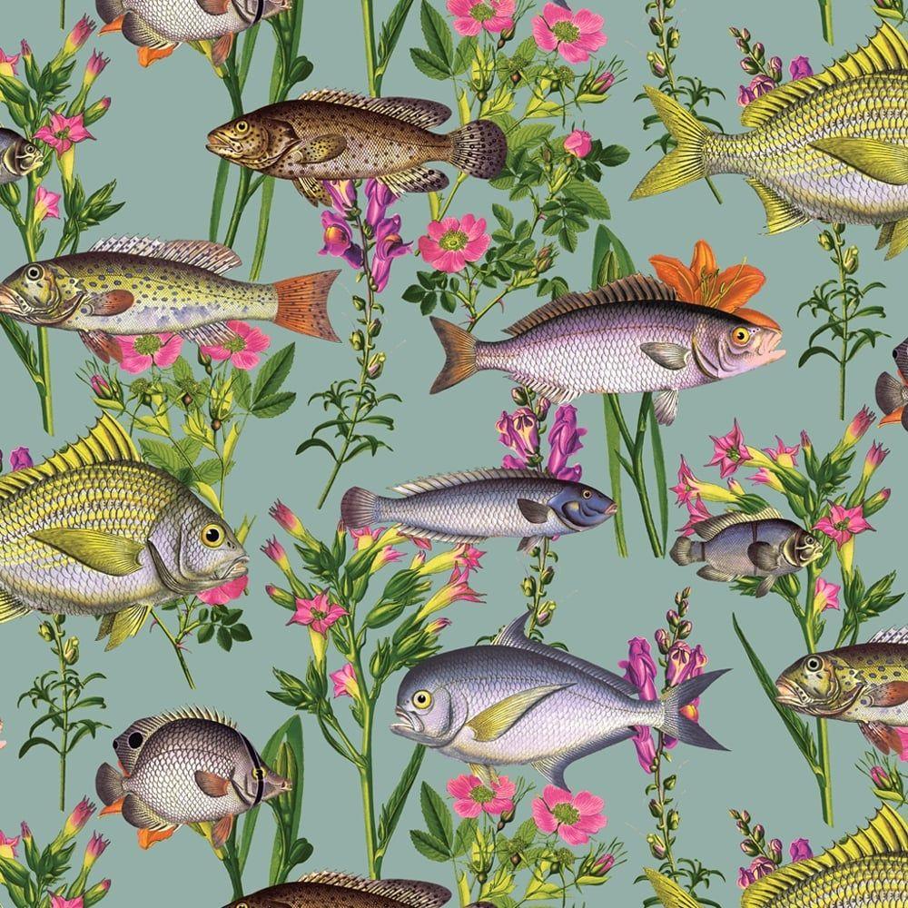 1000x1000 Holden Décor Lagoon Fish Pattern Wallpaper Sea Life Aquarium Marine Flowers 12171. I Want Wallpaper