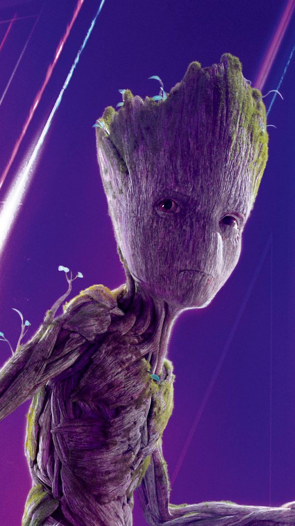 950x1689 Groot In Avengers Infinity War 4K Ultra HD Mobile Wallpaper
