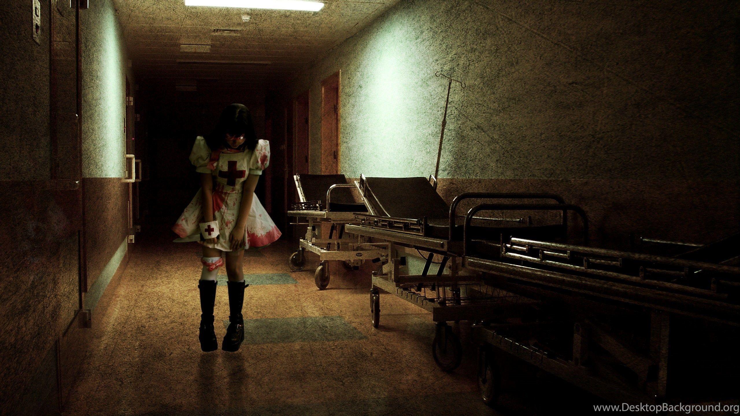 2560x1440 Dark Scary Nurse In Hospital Wallpaper From Dark Wallpaper Desktop Background