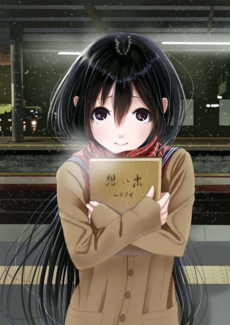748x1056 anime Girls, Books, Schoolgirls Wallpaper HD / Desktop and Mobile Background