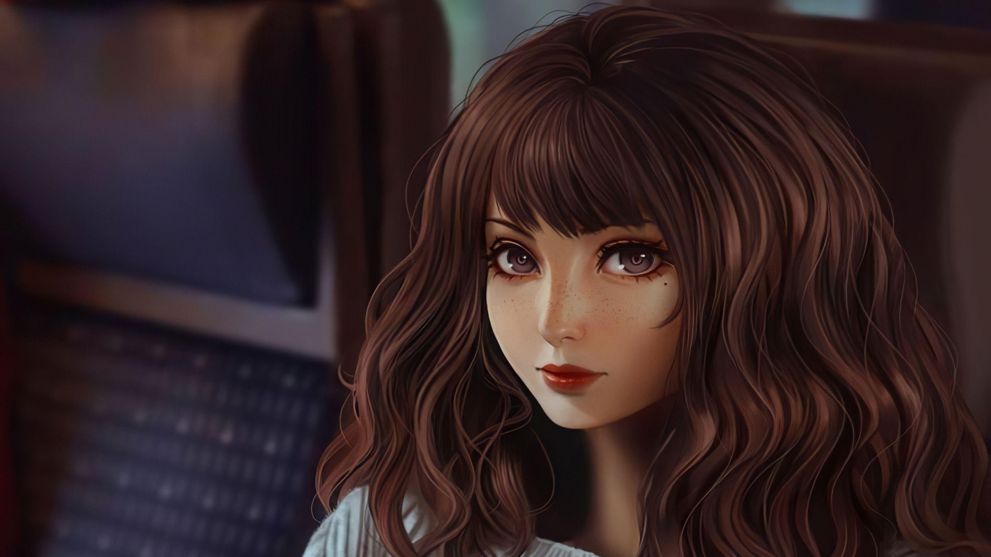 3200x1800 Geek Girl With Book 4k, HD Artist, 4k Wallpaper, Image, Background, Photo and Picture