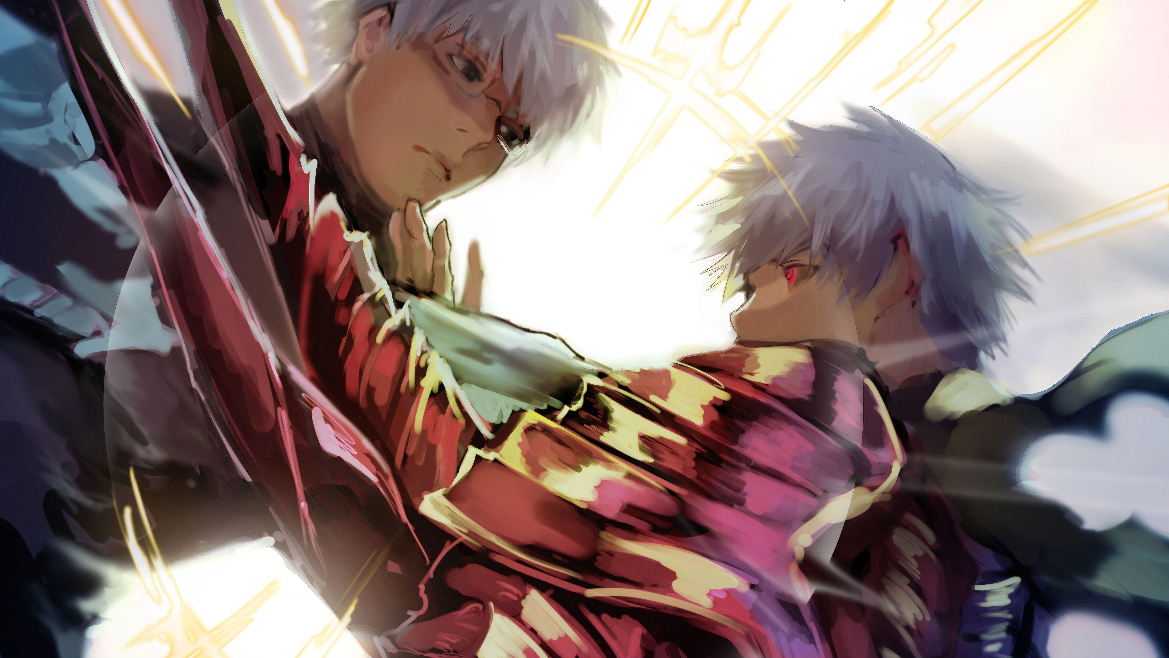 3840x2160 Tokyo Ghoul:re, Tokyo Ghoul √A, Anime, Grey Eyes, Glasses, Boy, Grey Hair, Tokyo Ghoul, Kishou Arima, Minimalist wallpaper
