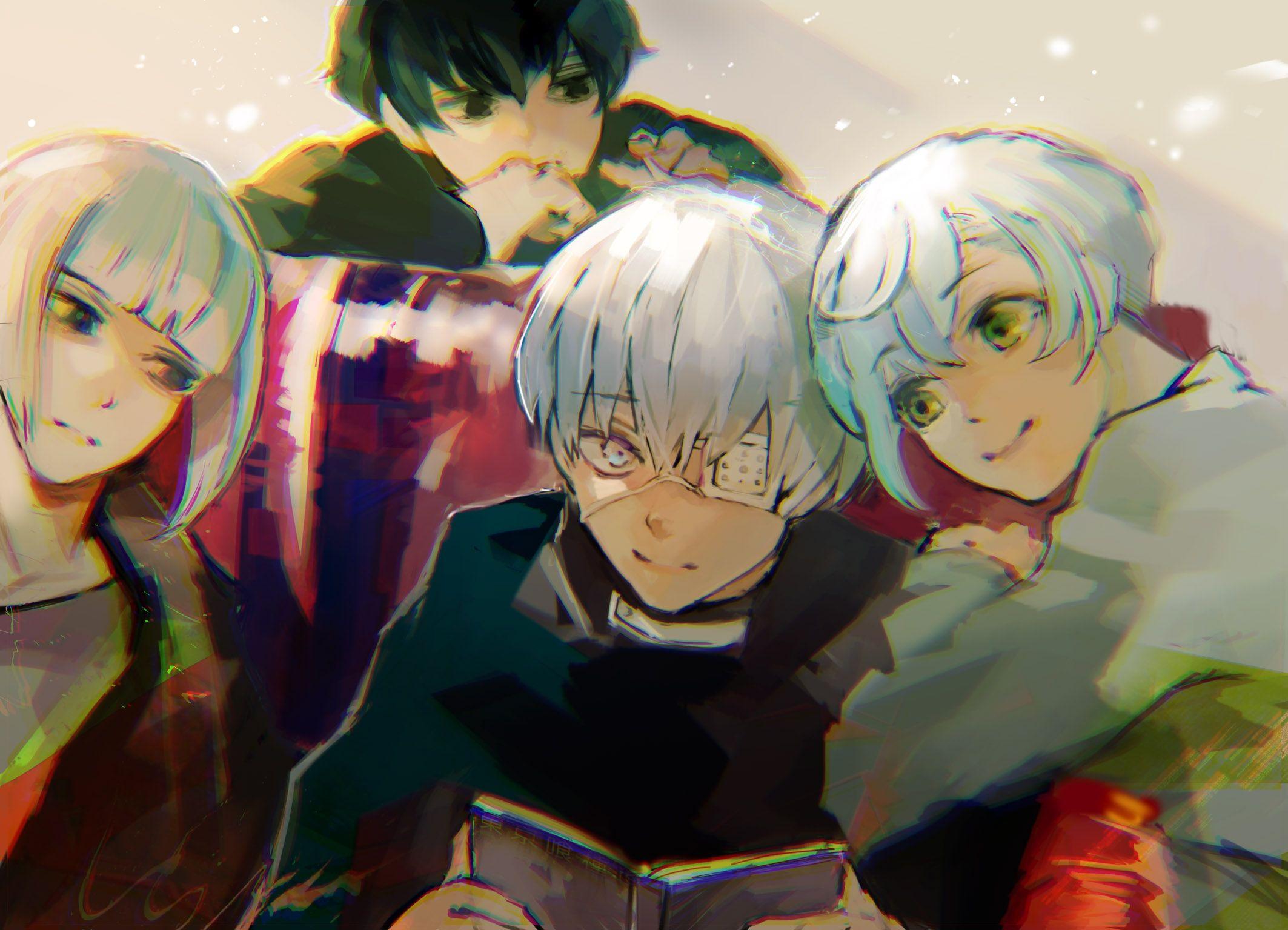 2126x1535 Melo Kyuba Tokyo Kushure Arima Yusa Kaneki Ken Souzu Rikai Ihei Shio Pixiv Fanart Fanart From Pixiv Tokyo Ghoul wallpaperx1535