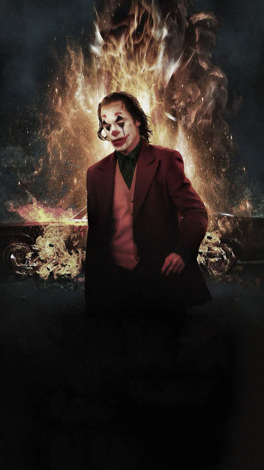 900x1600 Joker Fire iPhone Wallpaper Wallpaper : iPhone Wallpaper