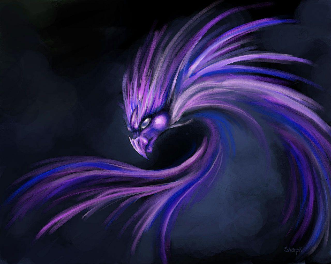 1024x816 Cool Purple Phoenix Wallpaper & Background Download