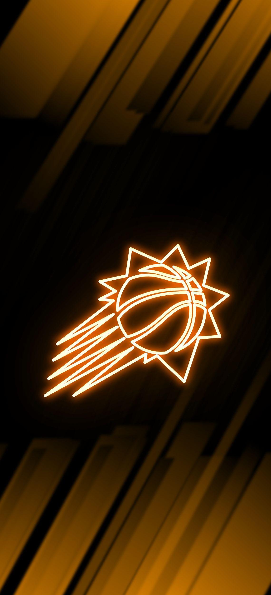 1140x2500 Phoenix Suns Neon Wallpaper. Phoenix suns, Basketball wallpaper, Neon wallpaper