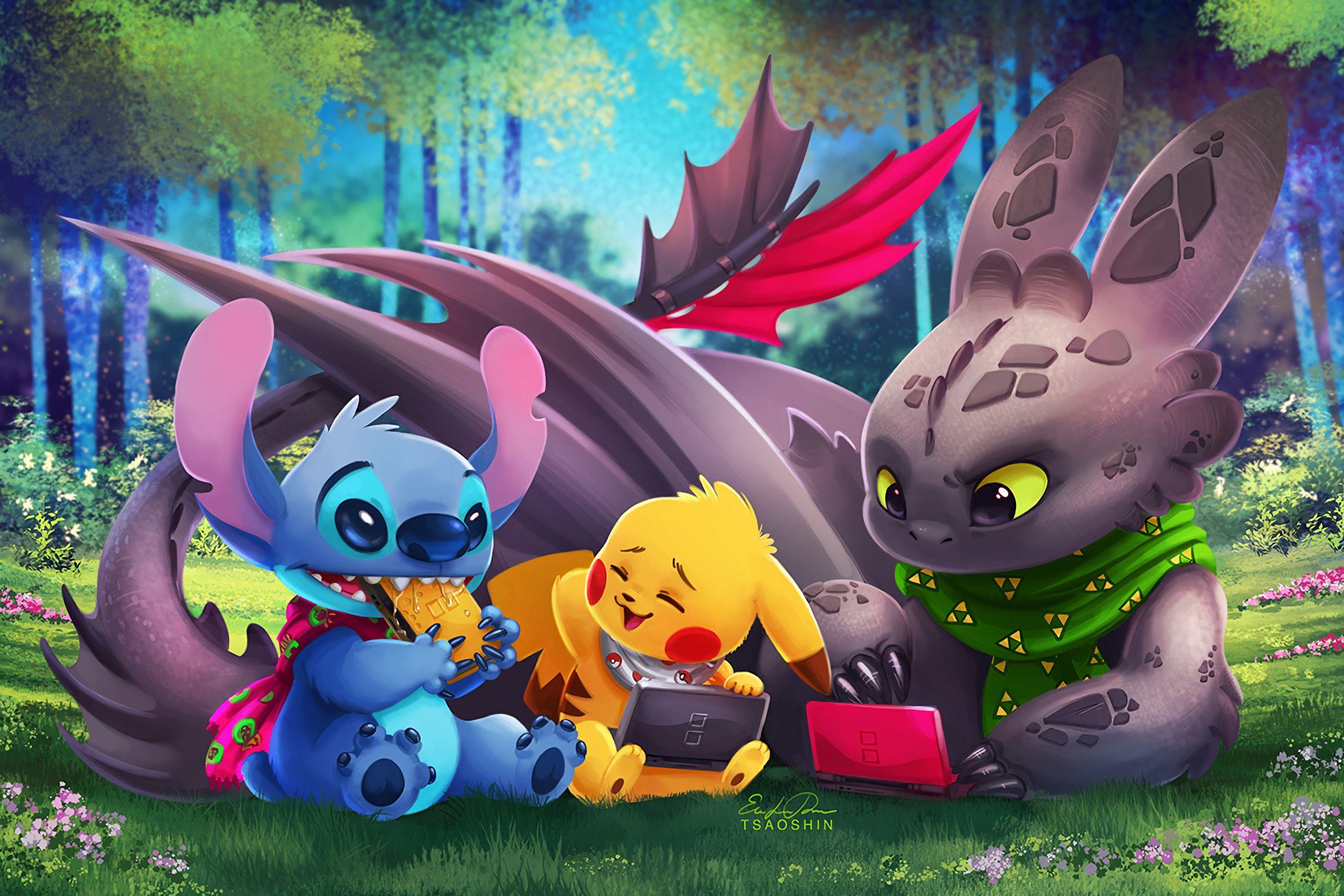 2400x1600 Lilo and Stitch Wallpaper Desktop