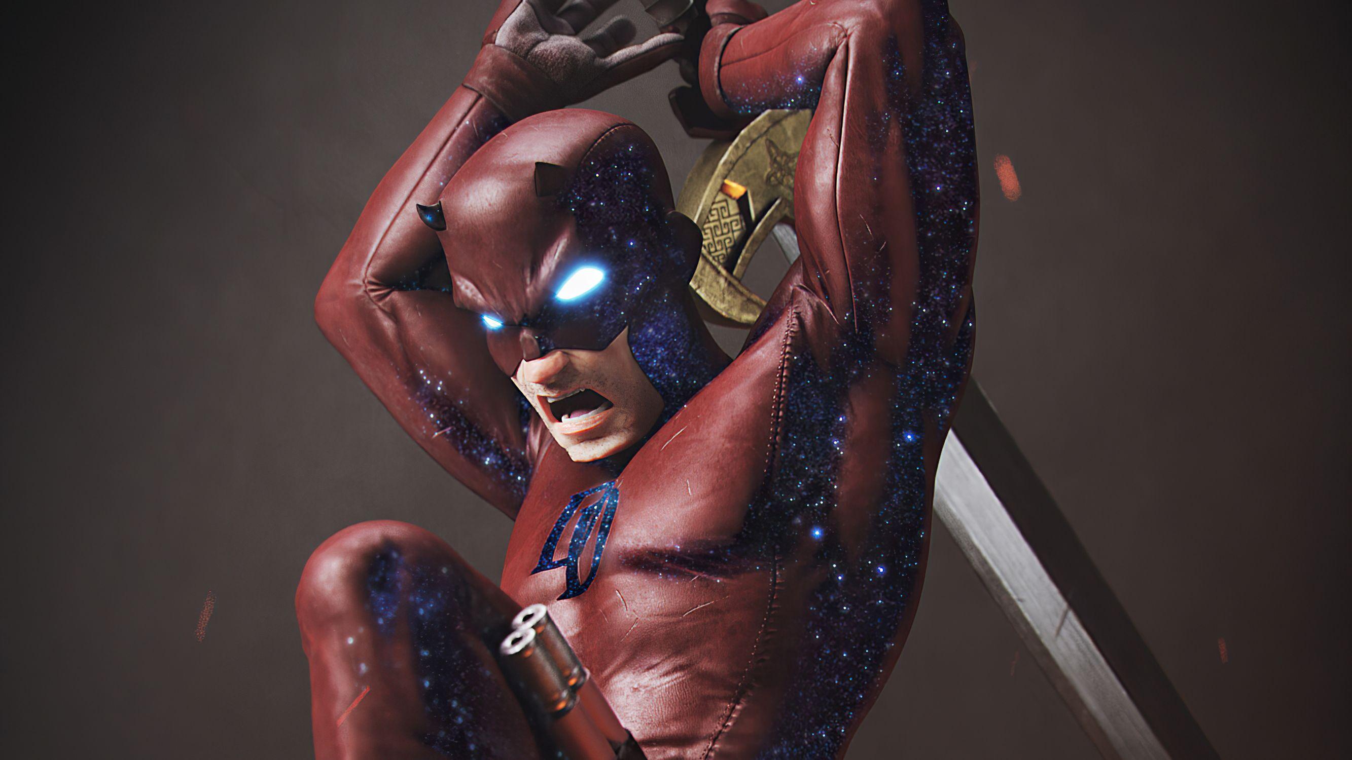 2666x1500 Daredevil 3D Model, HD Superheroes, 4k Wallpaper, Image, Background, Photo and Picture