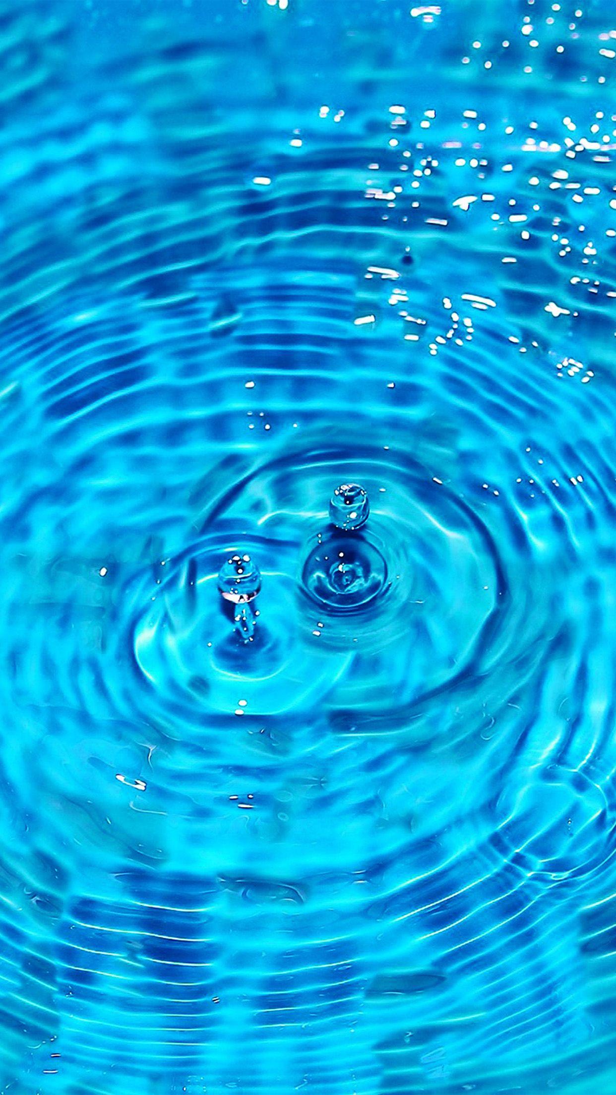 1242x2208 Water Cool Blue Drop Swim Pool Vacation Wallpaper