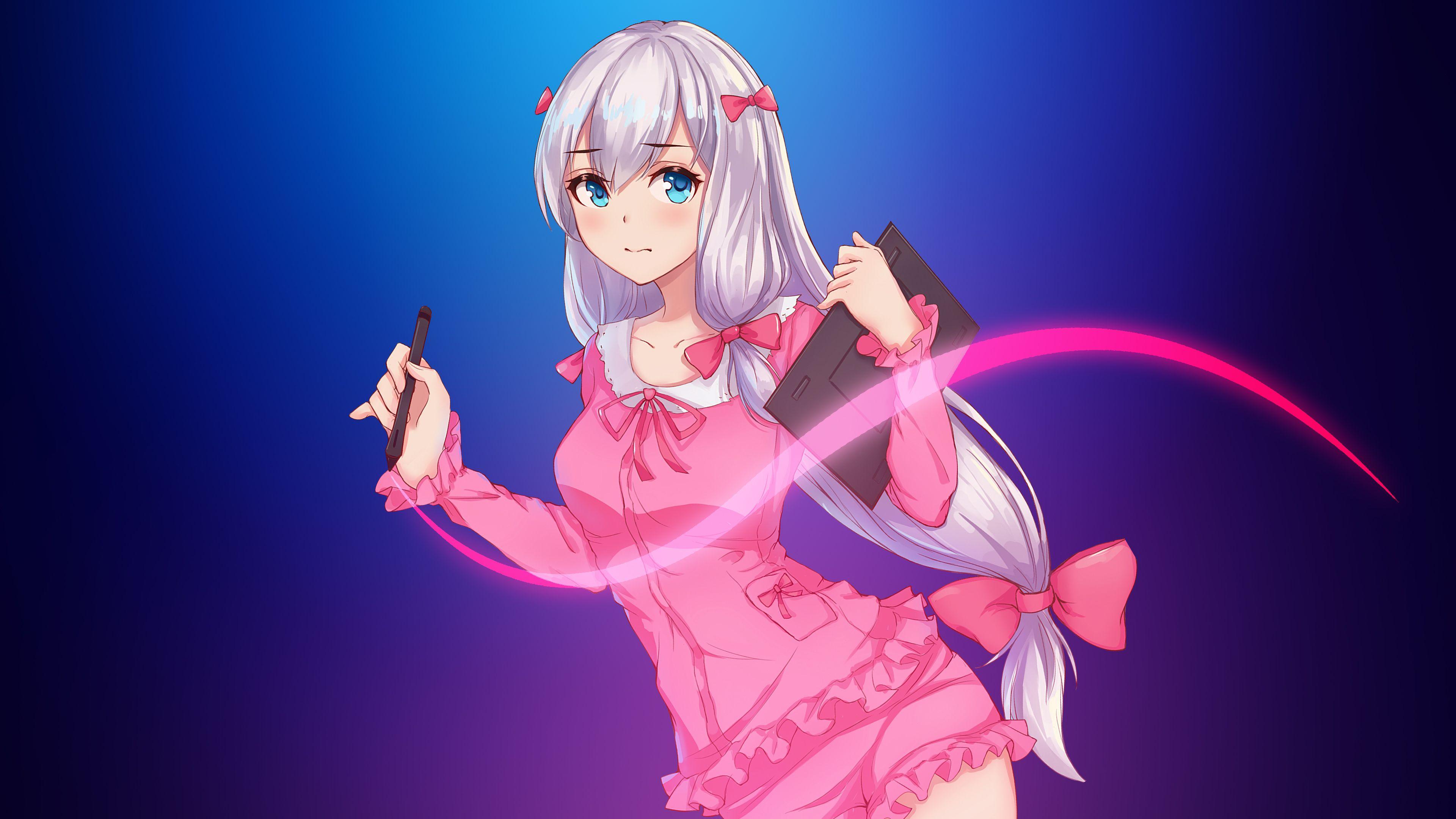 3840x2160 Download Wallpaper From Anime EroManga Sensei With Tags: Sagiri Izumi, MacBook Air