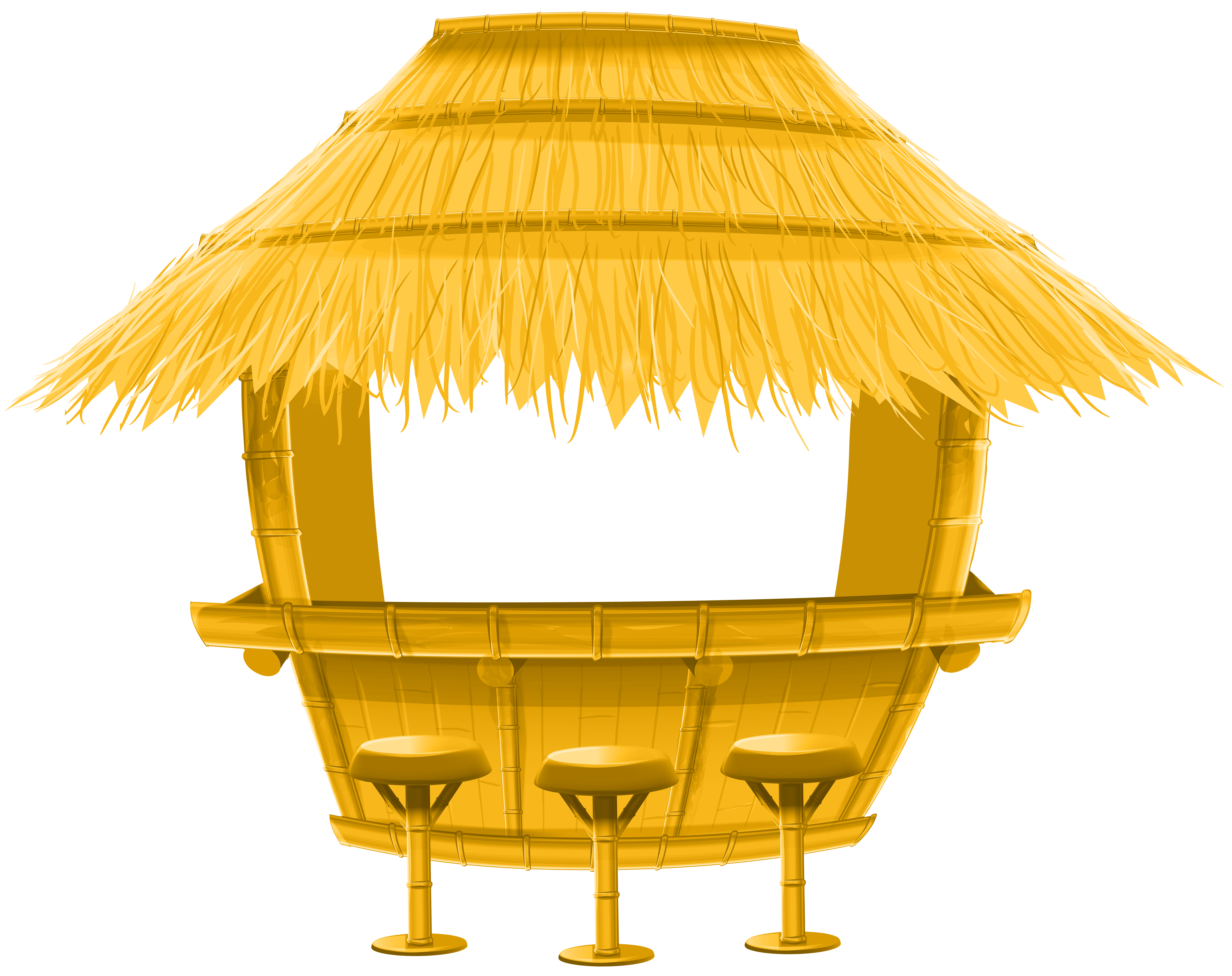8000x6339 Thatched Bamboo Tiki Bar PNG Clip Art Image Quality Image And Transparent PNG Free Clipart