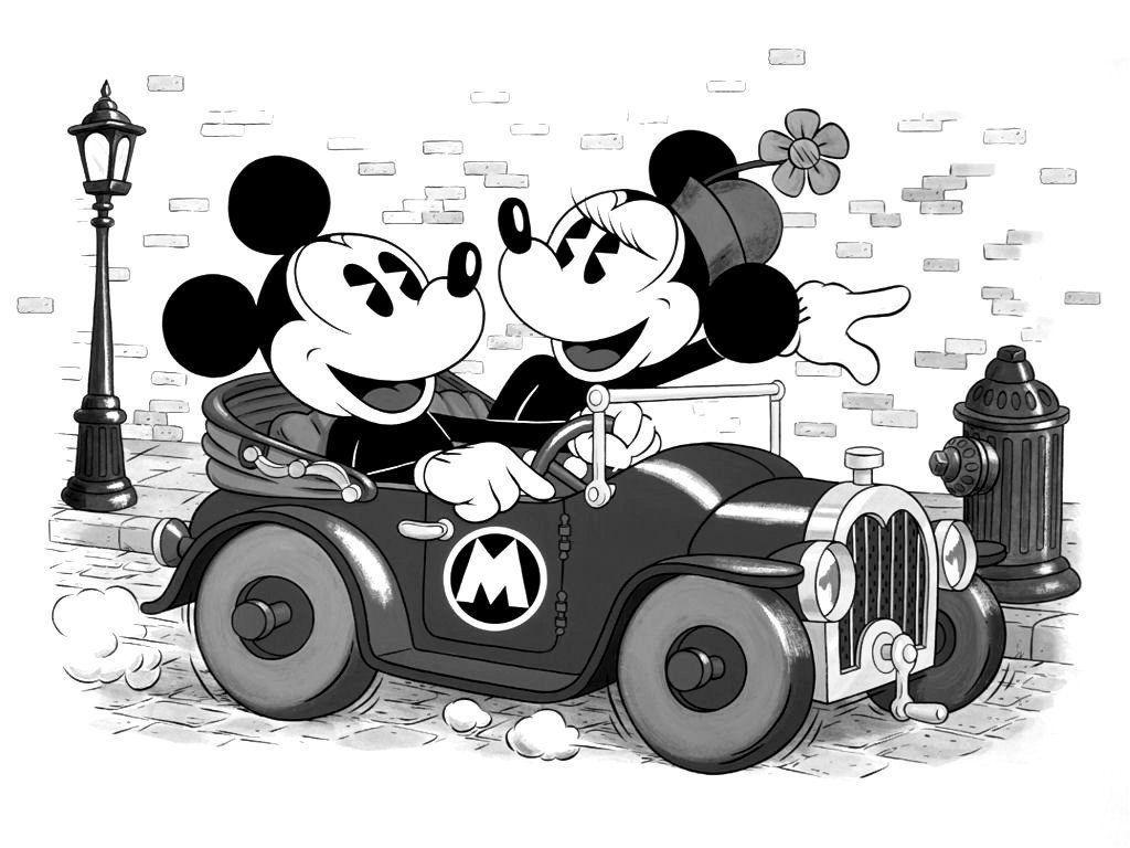 Black and White Cartoon Disney Wallpapers - Top Free Black and White ...