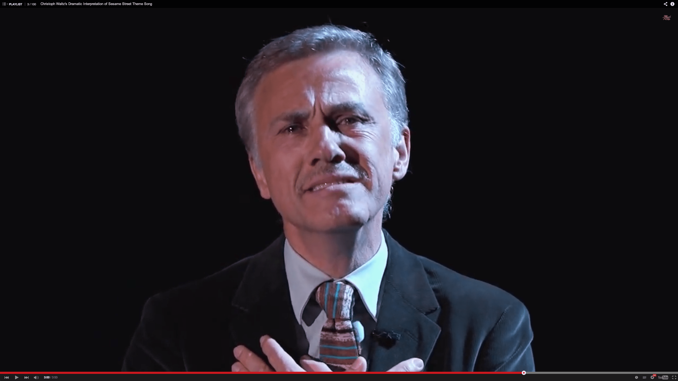 2560x1440 Watch Christoph Waltz Conjure Darkness From 'Sesame Street'