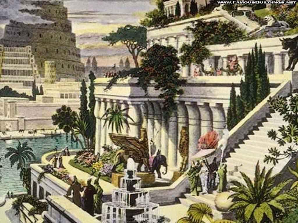 1024x768 Hanging Gardens Of Babylon Wallpaper. Gardens of babylon, Hanging garden, Ancient babylon