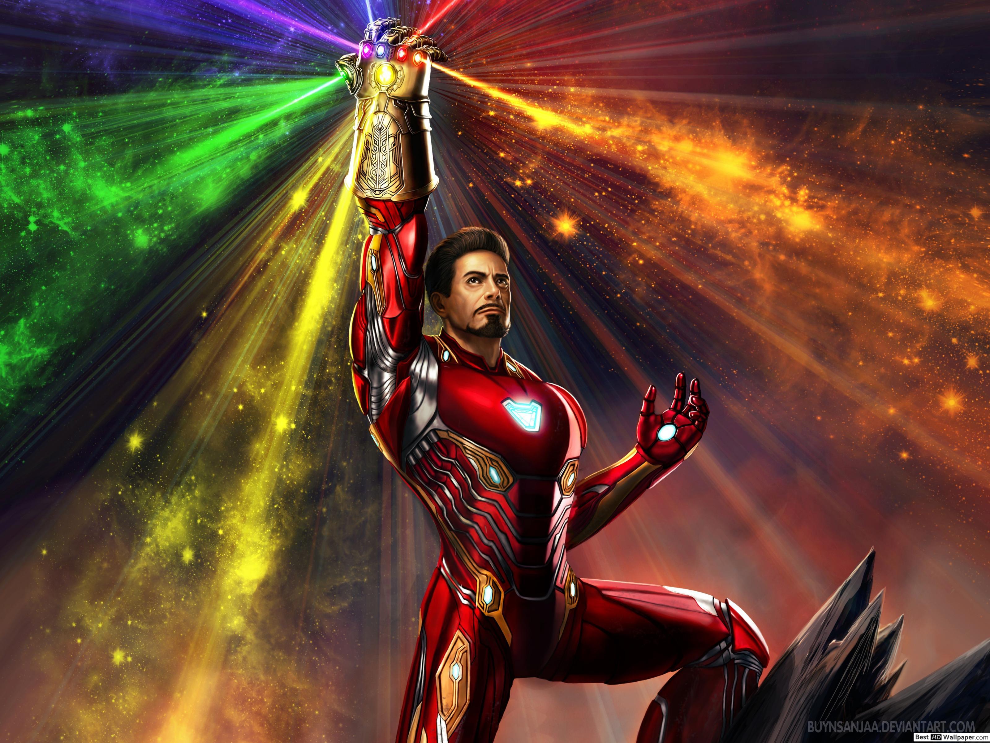 3200x2400 Avengers: Endgame Man Infinity Gaunlet With Infinity Stones HD wallpaper download