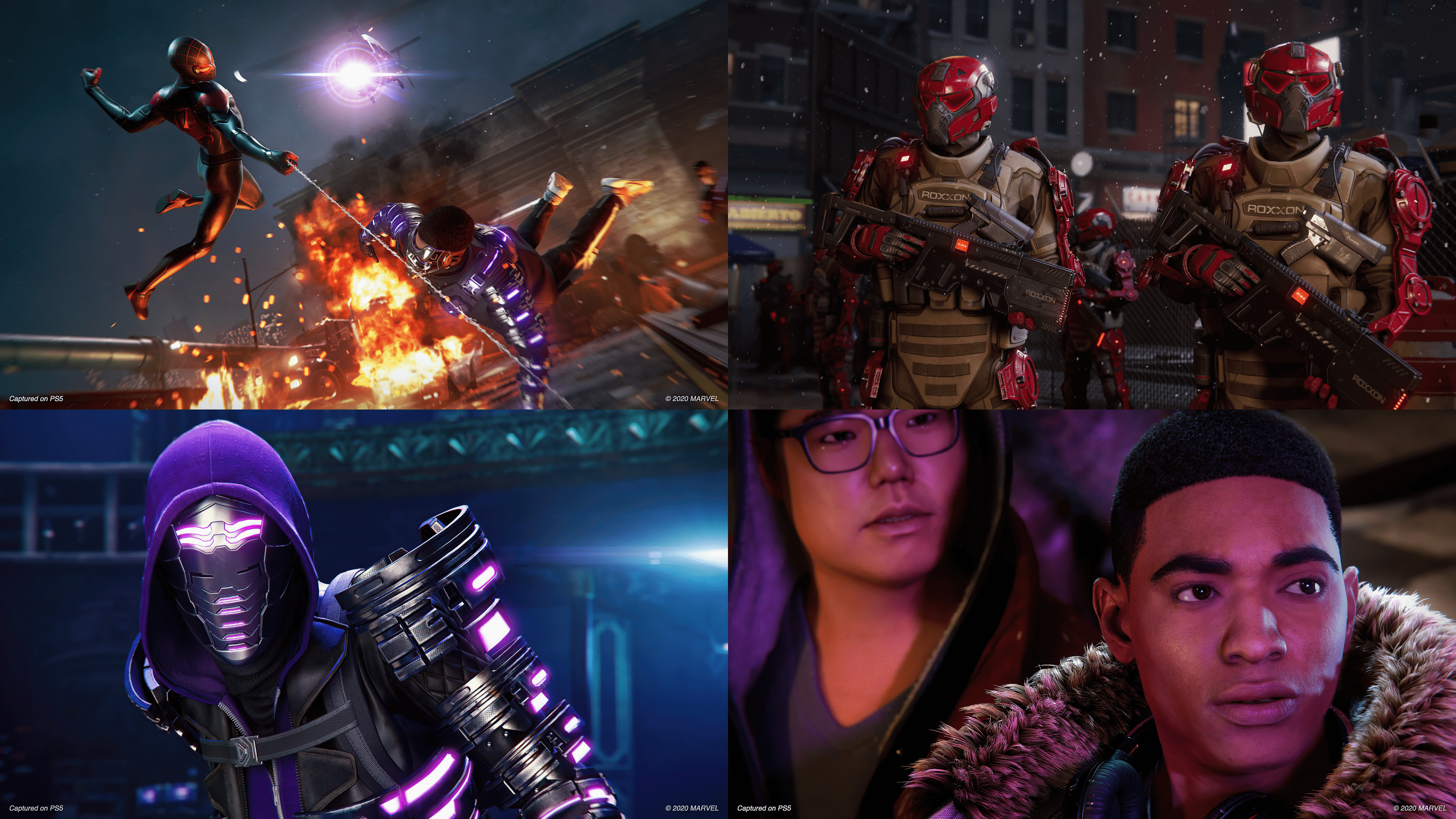 3840x2160 Here's 4 8K wallpaper based on the latest image released by Sony for Miles Morales on PS5