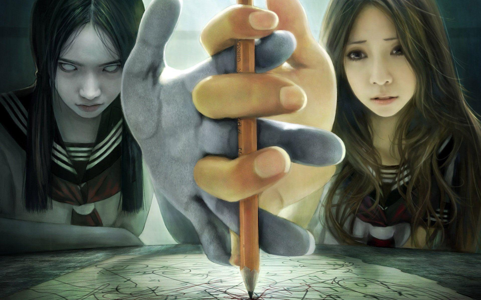 1920x1200 FEAR And Evil dark pencil hands wallpaperx1200