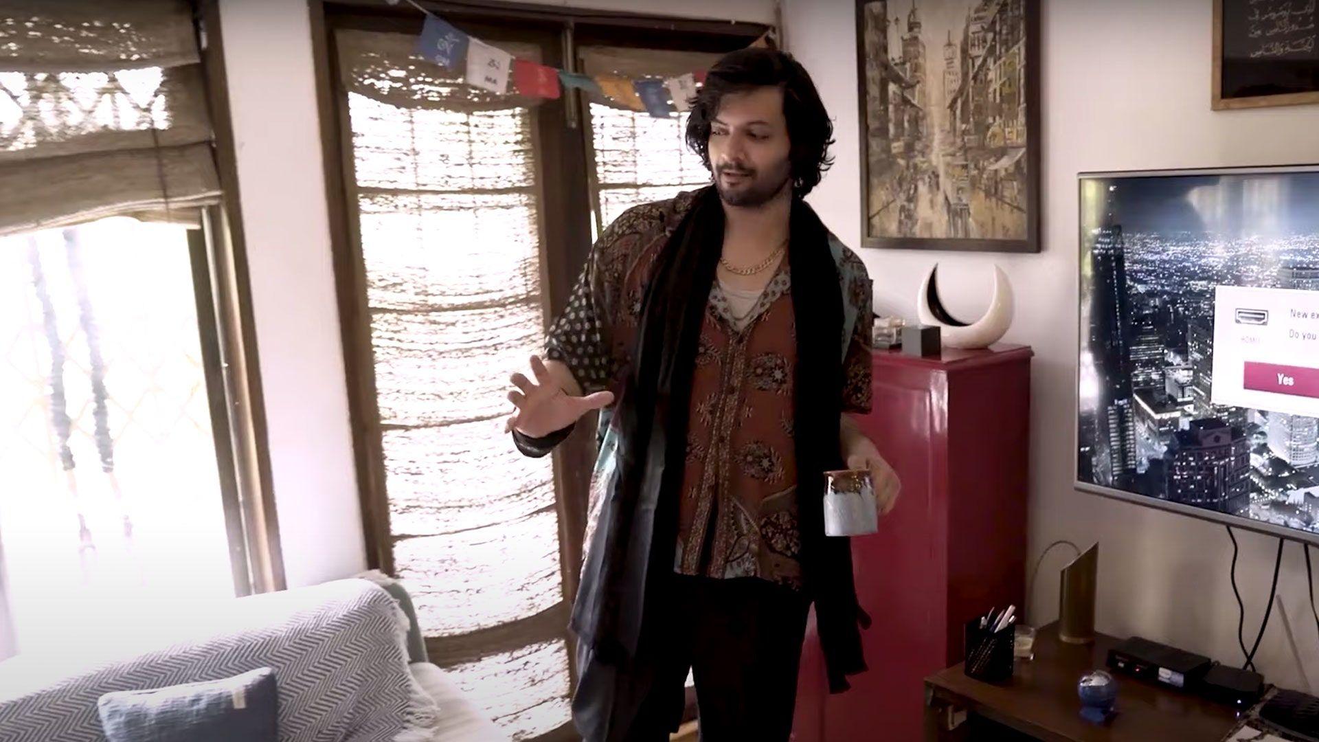 1920x1080 inside picture of Mirzapur actor Ali Fazal's beautiful artistic apartment in Bandra, Mumbai