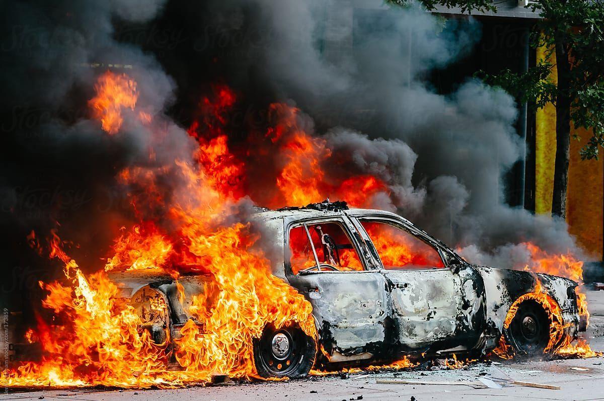 1200x797 Burning police car by Jen Grantham for Stocksy United. Police cars, Police, Dark wallpaper iphone