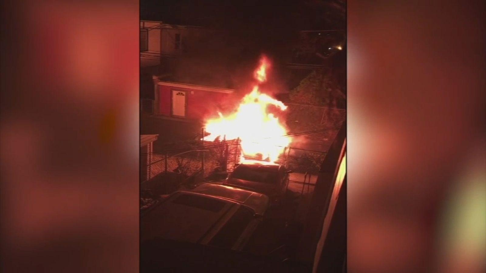 1600x900 Person found inside burning car apparently shot in head, Philadelphia police say