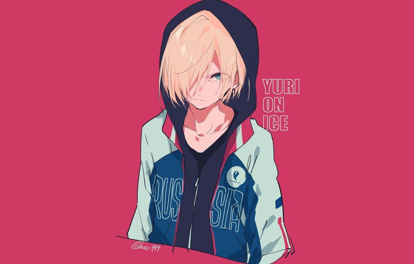 1332x850 Wallpaper anime, art, Yuri on Ice, Yuri Plisetsky, crimson background image for desktop, section сёдзё