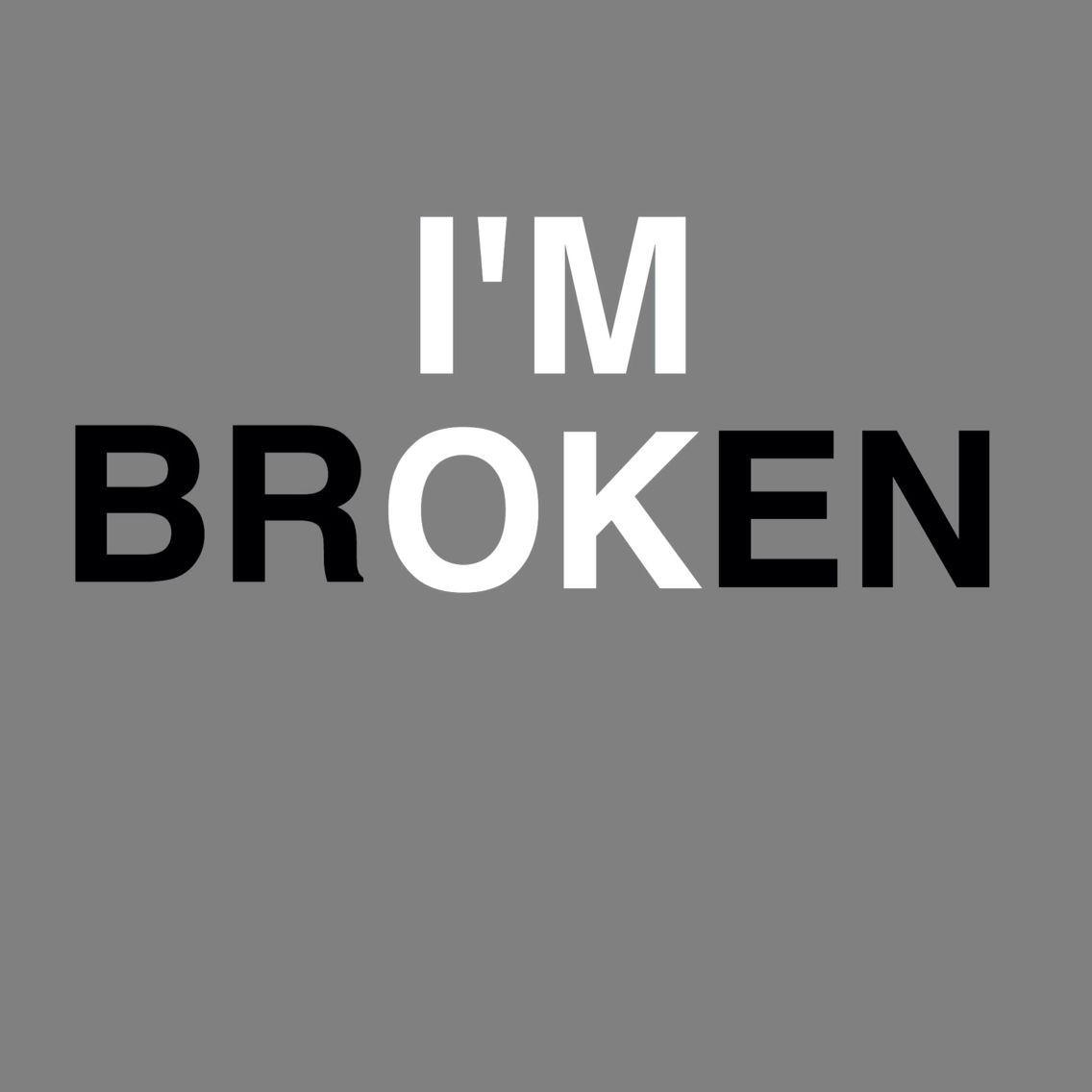 I'm broken but it's fine Typography vector design Printable on T-shirt  Poster Banner Illustration Poster Quote Stock Vector | Adobe Stock, image size:1136x1136