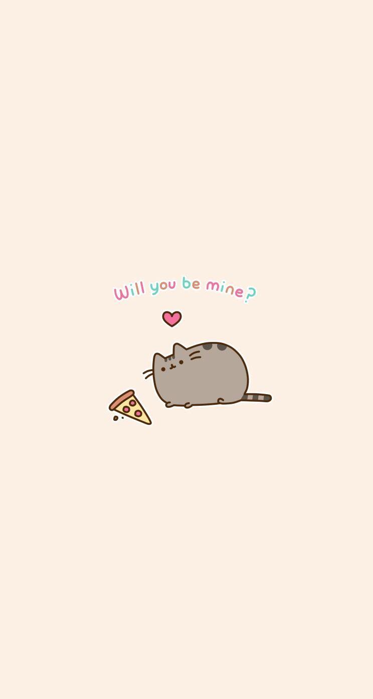 744x1392 Pusheen Pizza Wallpaper Free HD Wallpaper