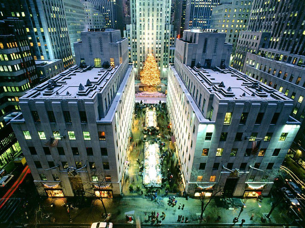 1024x768 Rockefeller Center, Christmas In New York City