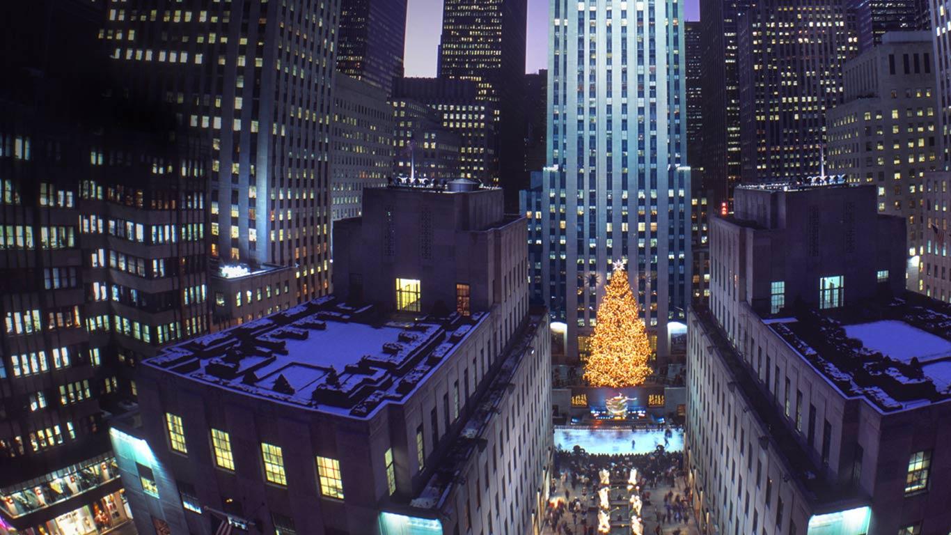1366x768 Christmas New York City Wallpaper HD Wallpaper & Background Download