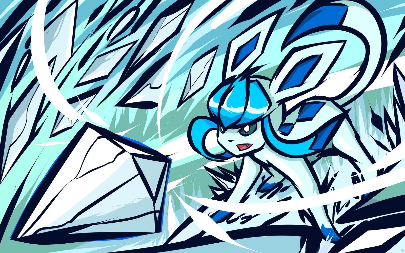 1600x1000 ishmam, Pokémon, Glaceon, Shiny Glaceon Wallpaper HD / Desktop and Mobile Background