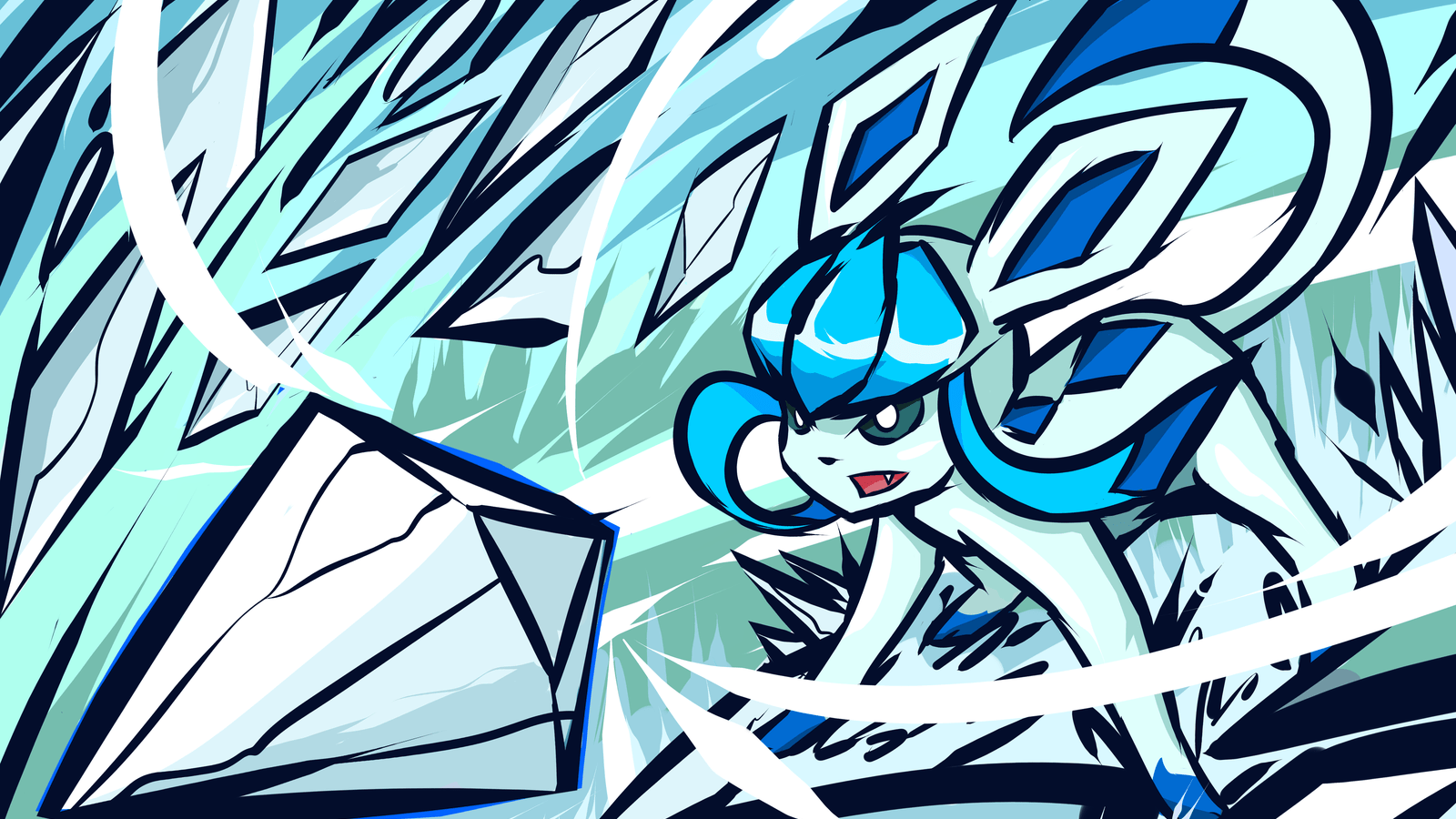1600x900 Free download Pokemon Shiny Glaceon image [1600x1000] for your Desktop, Mobile & Tablet. Explore Glaceon Wallpaper. Leafeon Wallpaper, Pokemon Glaceon Wallpaper