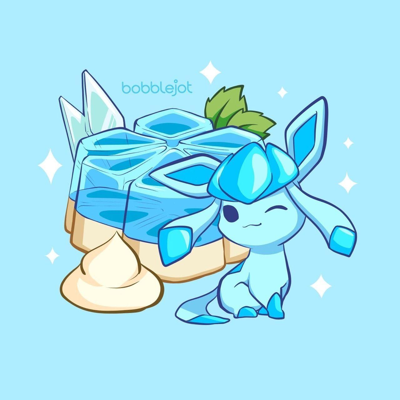 1280x1280 Glaceon Blue Pea Jelly. Cute pokemon picture, Cute pokemon wallpaper, Pokemon eevee evolutions
