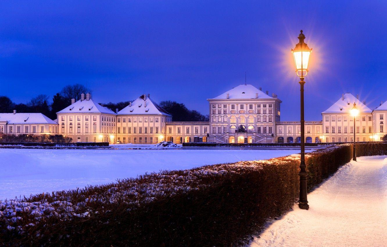 1332x850 Wallpaper lights, Munich, Bayern, lights, Germany, Bavaria, winter.snow image for desktop, section город