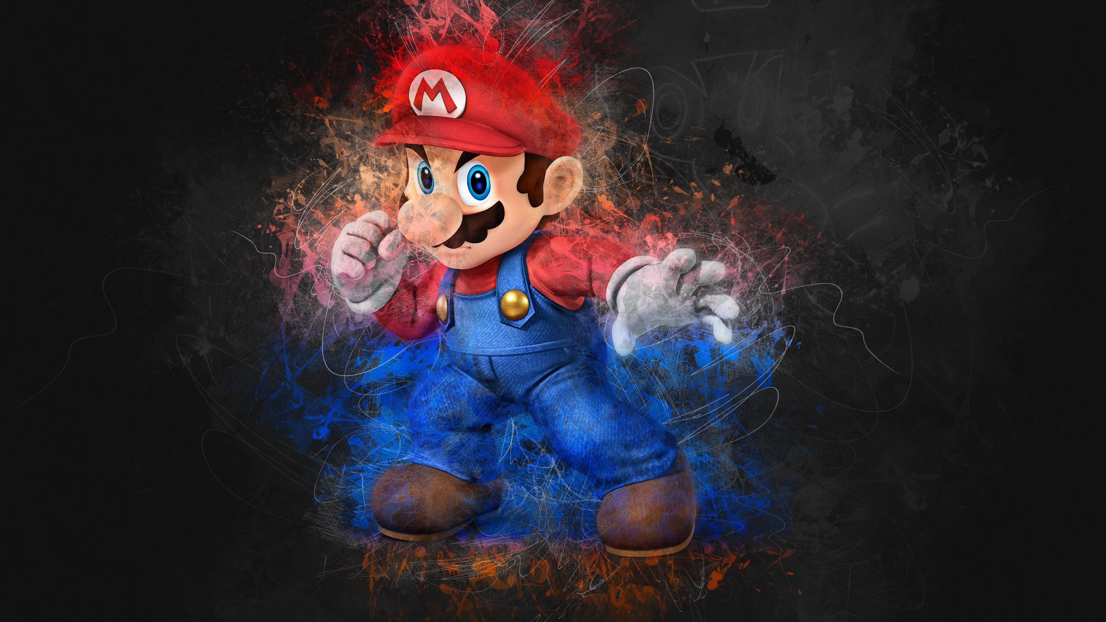 3840x2160 Super Mario Artwork 4K Wallpaper