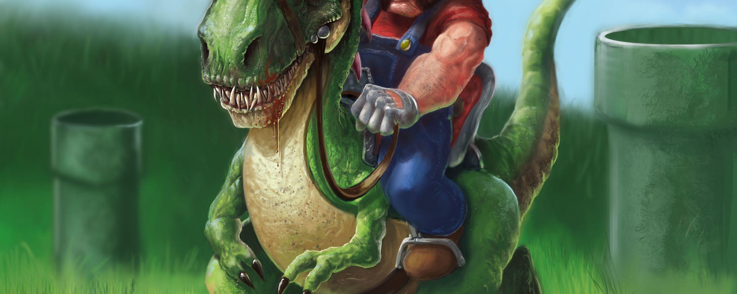 2560x1024 Wallpaper 4k Mario And Yoshi 4k Wallpaper, 5k Wallpaper, Artist Wallpaper, Artwork Wallpaper, Wallpaper, Digital Art Wallpaper, Hd Wallpaper, Mario Wallpaper, Super Mario Wallpaper
