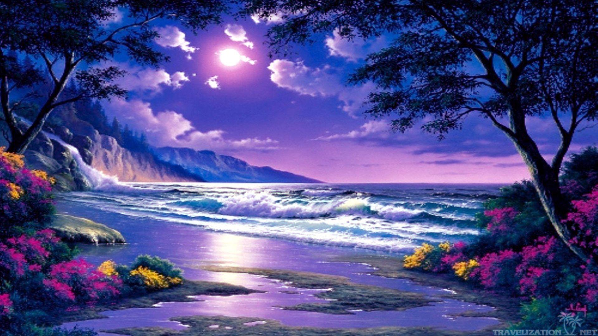 Beautiful Purple Moon Wallpapers - Top Free Beautiful Purple Moon ...