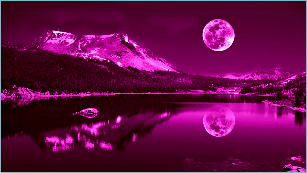 1241x698 Wallpaper Sky, Clouds, Pink, Moon, Stars, Night moon wallpaper