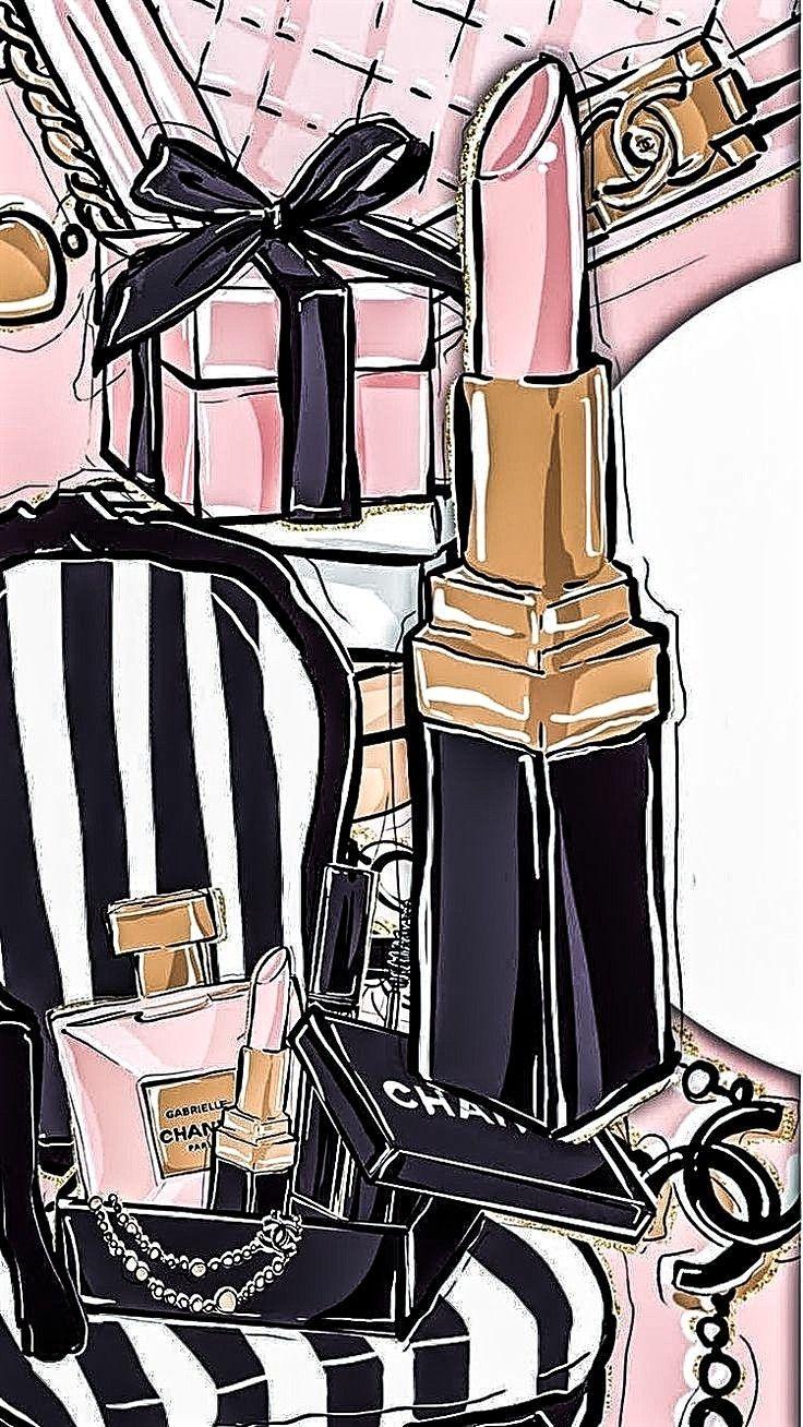 736x1308 Love of Fashion. Chanel wallpaper, Fashion art illustration, Chanel art