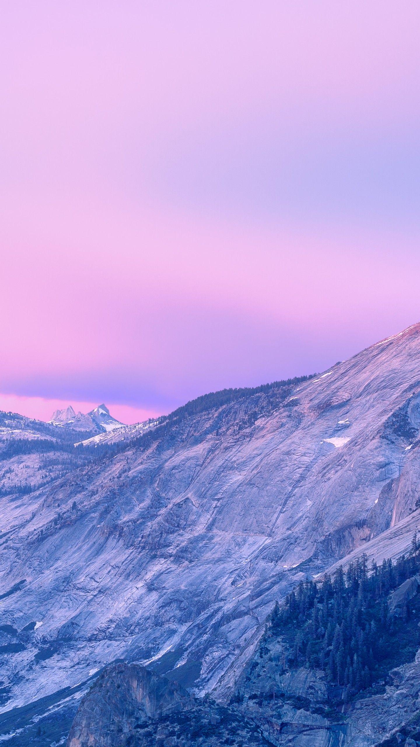 1440x2560 Wallpaper yosemite, 5k, 4k wallpaper, forest, OSX, apple, mountains, sunset, snow, OS