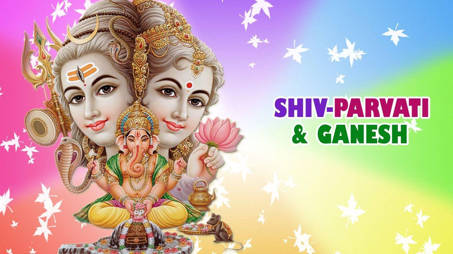 1920x1080 Shiv Parvati Ganesh Photo Download. Hindu Gods and Goddesses